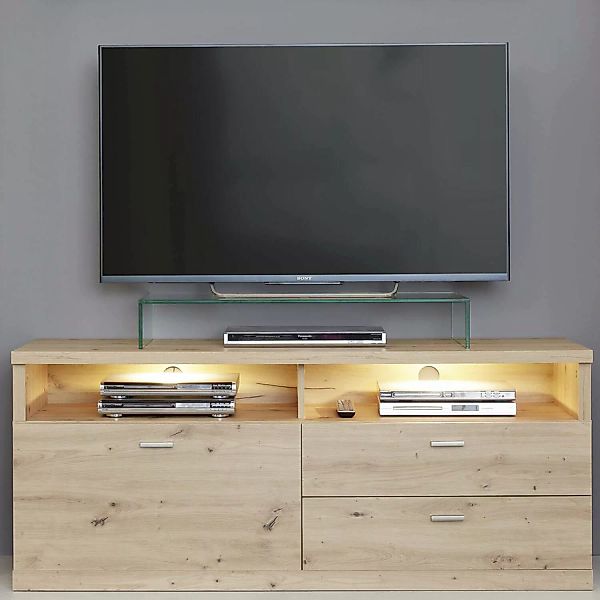 Lomadox TV-Lowboard ENNA-19 in Artisan Eiche Nb. mit LED-Beleuchtung, B/H/T günstig online kaufen