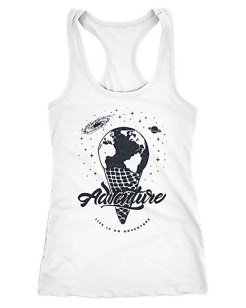 Neverless Tanktop Damen Tank-Top Weltkugel Erde Eis Eiswaffel Adventure Vin günstig online kaufen