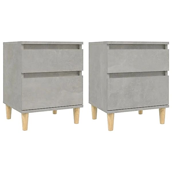 Vidaxl Nachttische 2 Stk. Betongrau 40x35x50 Cm günstig online kaufen