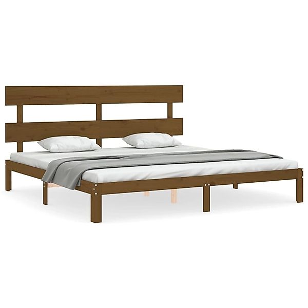 vidaXL Massivholzbett mit Kopfteil Honigbraun 200x200 cm1689963 günstig online kaufen