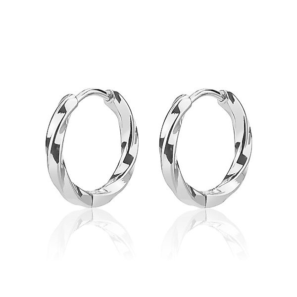 KARMA Paar Creolen Creolen Edelstahl Silber günstig online kaufen
