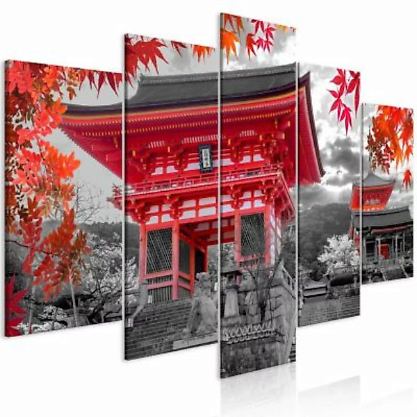 artgeist Wandbild Kyoto, Japan (5 Parts) Wide rot-kombi Gr. 200 x 100 günstig online kaufen
