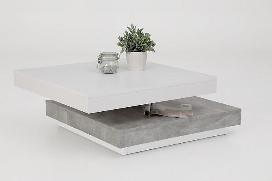 ANDY Couchtisch drehbar von Hela Weiss / Beton i günstig online kaufen