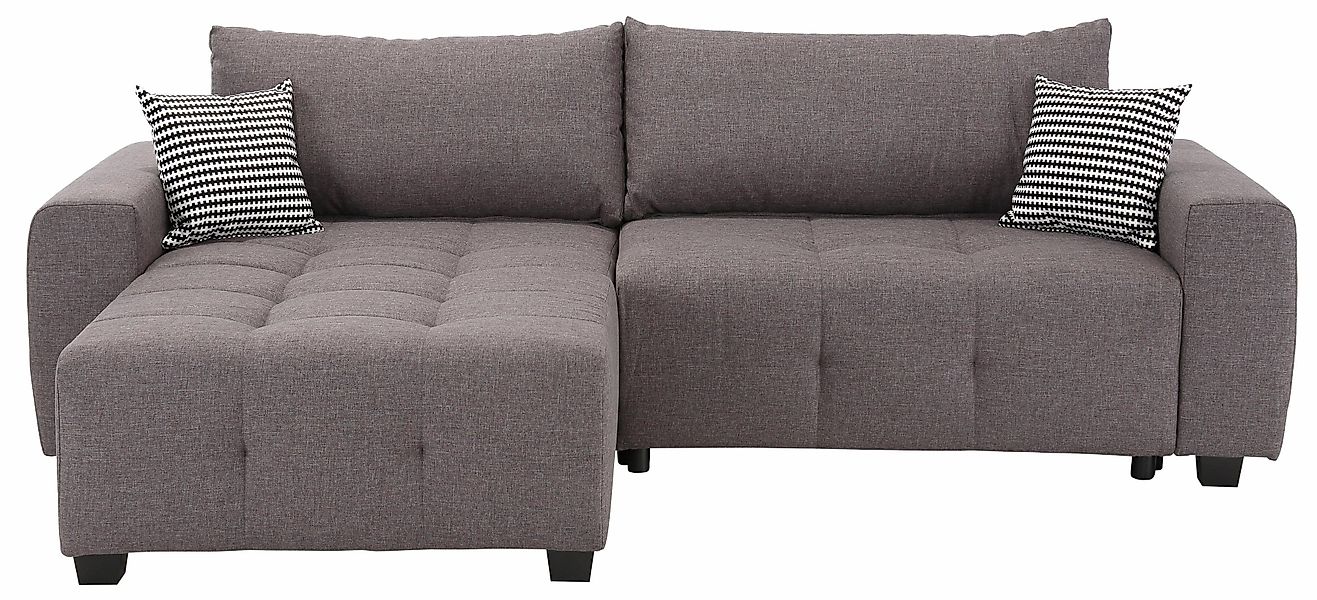 Home affaire Ecksofa "Bella L-Form, B: 254 cm" mit 2 Zierkissen, optional B günstig online kaufen