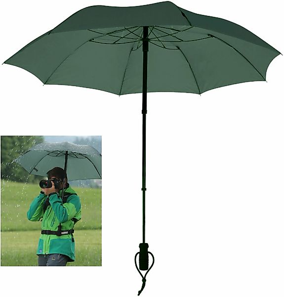 EuroSCHIRM Taschenregenschirm "teleScope handsfree, olivgrün", zweifach aus günstig online kaufen