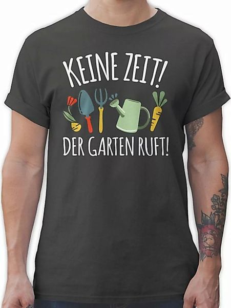 Shirtracer T-Shirt Keine Zeit! Der Garten ruft - weiß Hobby Outfit günstig online kaufen