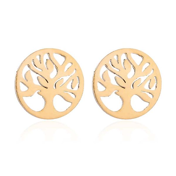KARMA Paar Ohrstecker Lebensbaum Roségold Schwarz günstig online kaufen