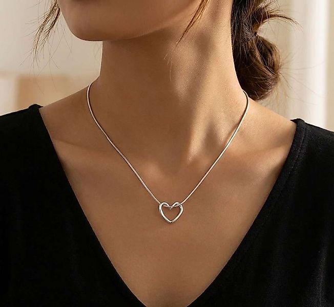 Taffstyle Herzkette Halskette aus 925 Sterling Silber für Damen mit Infinit günstig online kaufen