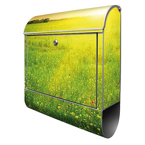 Banjado Design Briefkasten Silber Pulverbeschichtet 39x47x14cm 2 Schlüssel günstig online kaufen