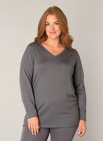 Base Level Curvy V-Ausschnitt-Pullover "Anine", Pullover in weicher und for günstig online kaufen