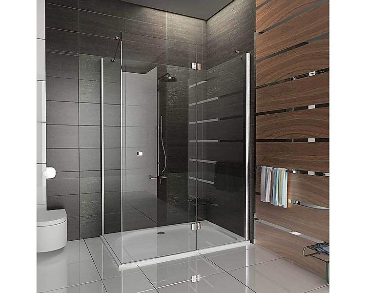 Alpenberger Eckdusche mit Nano - Duschkabine Duschabtrennung aus Glastür un günstig online kaufen