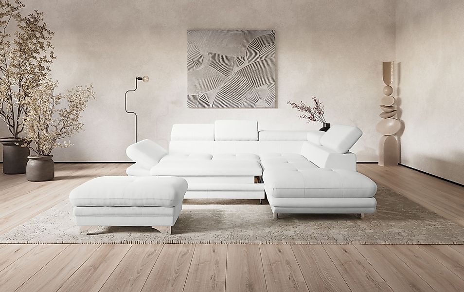 COTTA Ecksofa "Enterprise L-Form", mit Arm- & Kopfteilverstellung, wahlweis günstig online kaufen