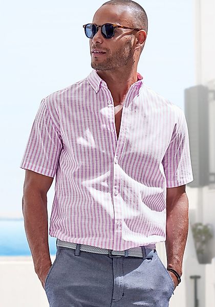 John Devin Kurzarmhemd Regular Fit, Streifenhemd günstig online kaufen