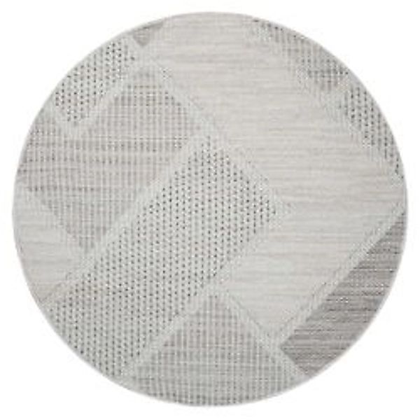 payé Teppich Linda 77 Kurzflor Rund 160x160 cm Grün Geo-Muster günstig online kaufen