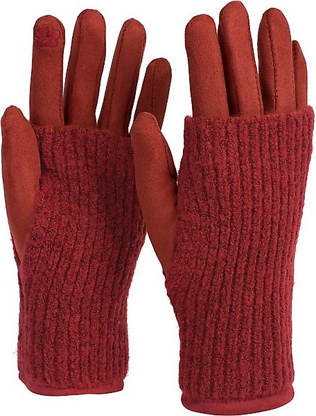styleBREAKER Strickhandschuhe Touchscreen Stoff Handschuhe mit abnehmbarer günstig online kaufen