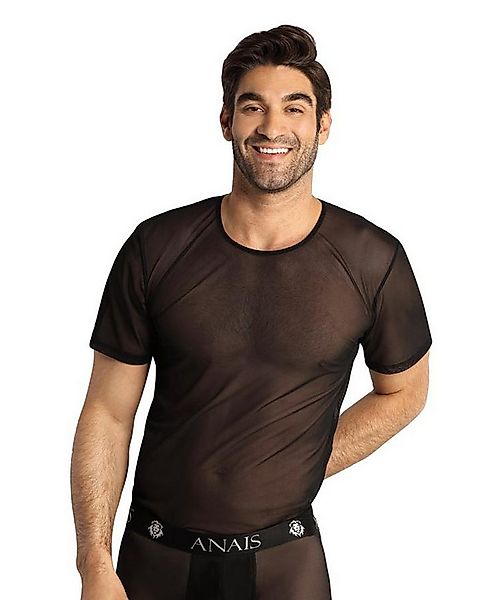 Anais for Men Unterhemd Transparentes schwarzes Herren T-Shirt aus Netzmate günstig online kaufen