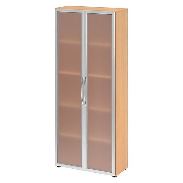 bümö Aktenschrank basic Aktenschrank Dekor: Buche/Milchglaß günstig online kaufen