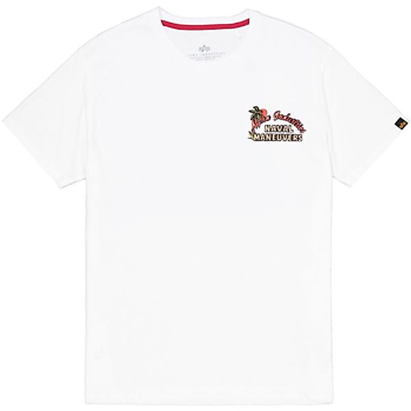 Alpha  T-Shirt Naval T Back Print - white günstig online kaufen