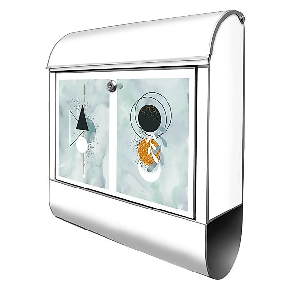 Banjado Design Briefkasten Silber Pulverbeschichtet 39x47x14cm 2 Schlüssel günstig online kaufen