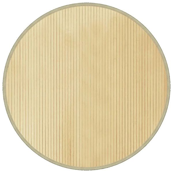 vidaXL Teppich Rund Hell Natur 100 cm Bambus 376987 günstig online kaufen
