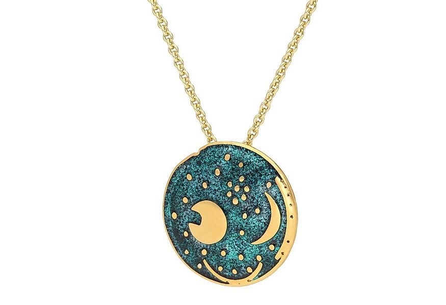 trendor Kette mit Anhänger mit Himmelsscheibe von Nebra Silber grün/gold ⌀ günstig online kaufen