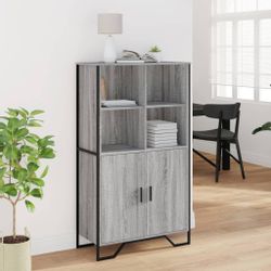 vidaXL Highboard Highboard Grau Sonoma 79,5x35,5x137,5 günstig online kaufen