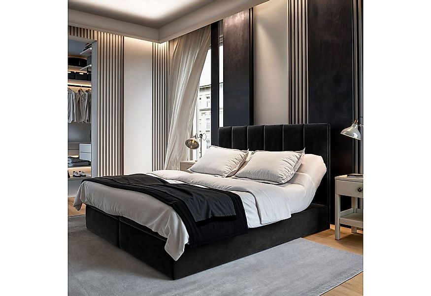 Masseno Boxbett BARINO 180x200 cm mit Bonell Matratze und Topper günstig online kaufen