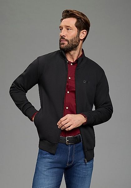 Man's World Sweatjacke Stehkragen und dezentem Logodruck günstig online kaufen