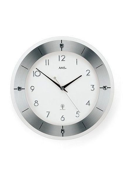 AMS Funkwanduhr F5848 (Quarzuhr,Glas,Wohnzimmer,Esszimmer,Küche,Arbeitszimm günstig online kaufen