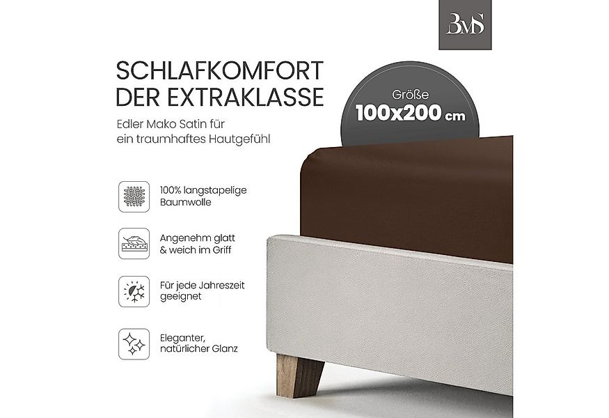 BETTWAESCHE-MIT-STIL Spannbettlaken Mako Satin Spannbettlaken, Matratzenhöh günstig online kaufen