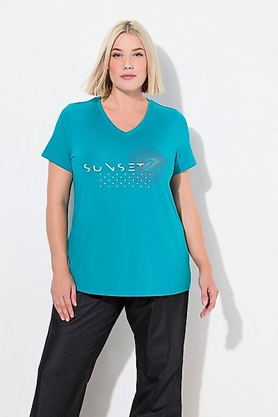 Ulla Popken T-Shirt Funktionsshirt schnelltrocknend V-Ausschnitt günstig online kaufen