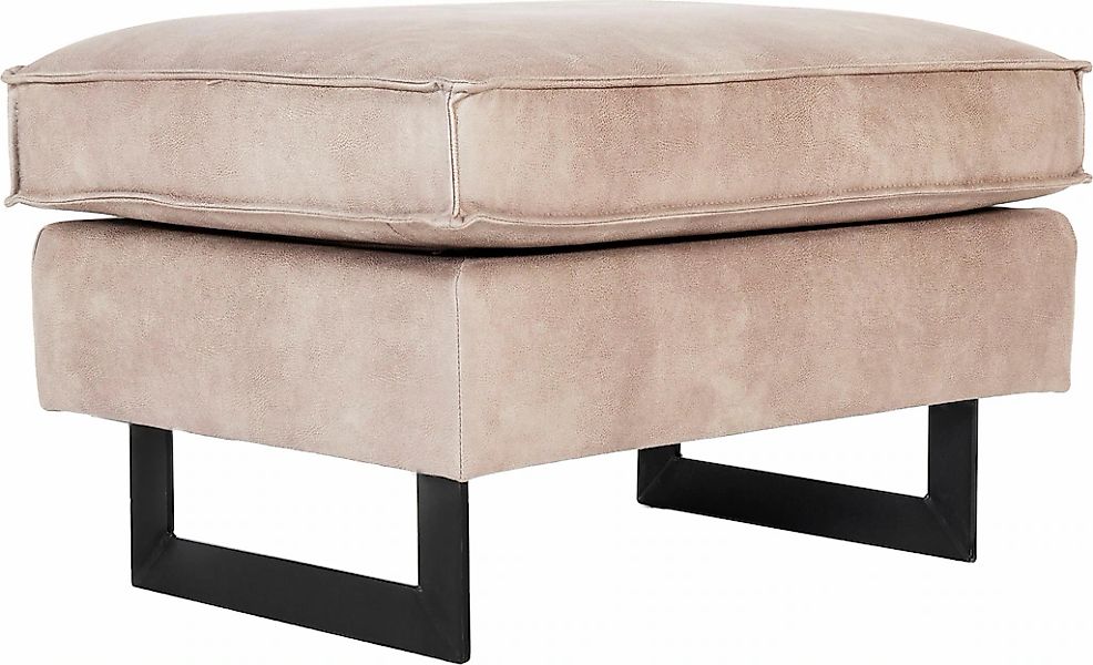 Places of Style Hocker »Pinto«, mit Keder, Metallfüßen und auch in Cord Bez günstig online kaufen