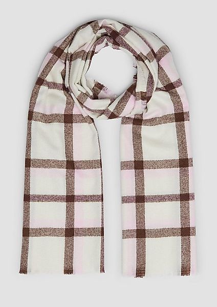 s.Oliver Schal Tuch, Dünner Schal mit Karo-Muster günstig online kaufen