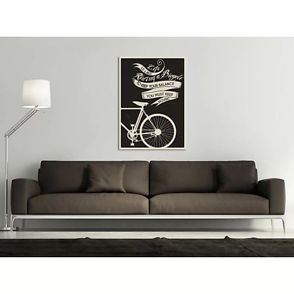 Leinwandbild Life is like riding a bicycle... XXL günstig online kaufen