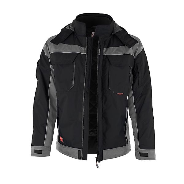 Qualitex Workwear Winterjacke Winterjacke "PRO" schwarz/grau, günstig online kaufen