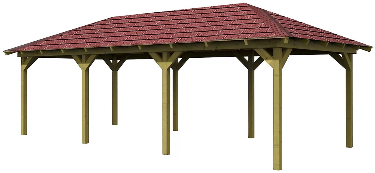 Karibu Pavillon "Mailand 1", (Set), BxT: 345x485 cm, inkl. Dachschindeln un günstig online kaufen