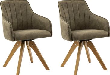 Home affaire Drehstuhl "Formentor" (Set) 2 Stk. Microfaser mit Rückensteppu günstig online kaufen
