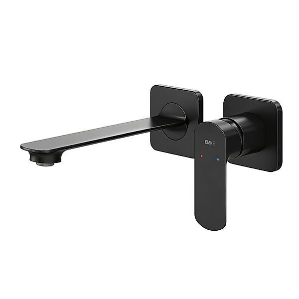 Emke Wand Waschtischarmatur Inklusive Grundkörper 233 x 127 x 110 mm Schwar günstig online kaufen