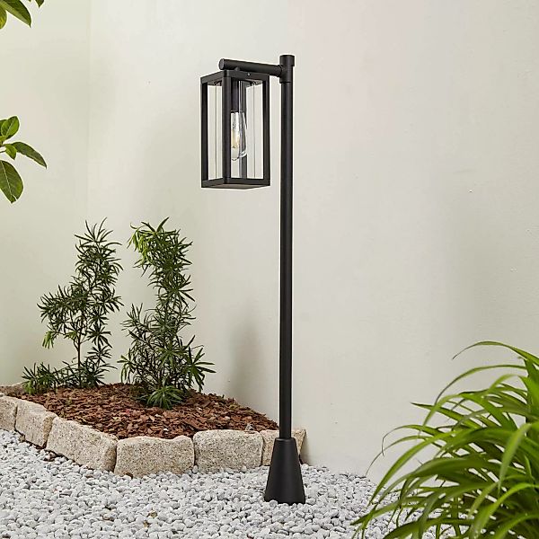 Lucande Wegeleuchte Siveta, 100 cm hoch, schwarz, E27, IP65 günstig online kaufen