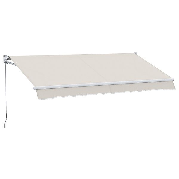 Outsunny Markise 2x2,5 m mit manuellem Aluminium- und Polyesterklapparm, Cr günstig online kaufen