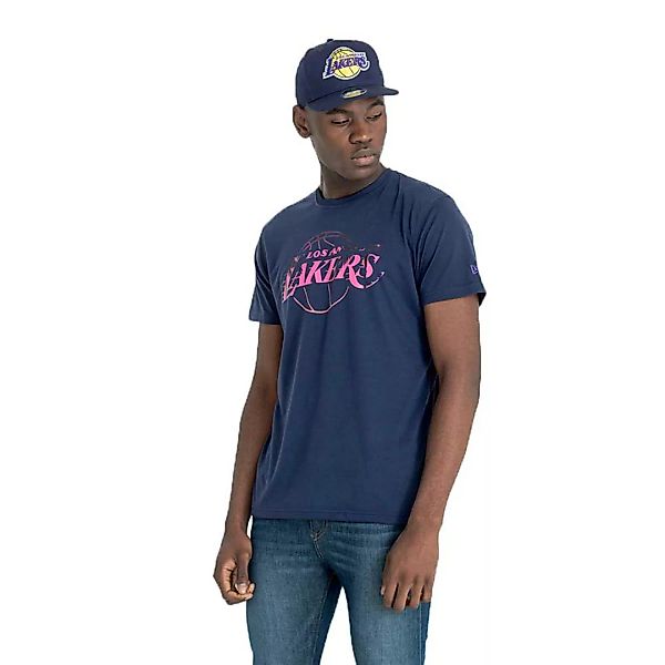 New Era Summer City Infill Los Angeles Lakers Kurzärmeliges T-shirt XL Navy günstig online kaufen