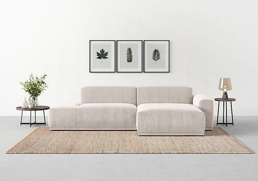 TRENDMANUFAKTUR Ecksofa Braga, aus 2 Teilen, moderner Cord-Stoff günstig online kaufen
