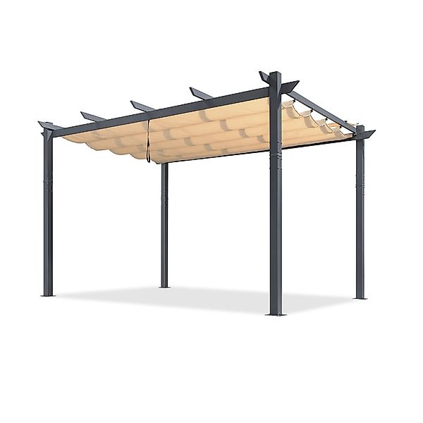 PURPLE LEAF Pergola Außenbereich Dunkelgrau Pavillon günstig online kaufen