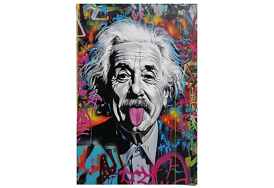 Reinders! Poster Einstein Tongue, Hobbyraum - Mehrfarbig - 150 gr. Papier - günstig online kaufen