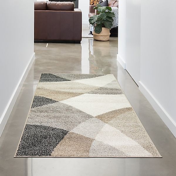 Carpetia Teppich Modern abstrakter Wellen-Karo Designerteppich günstig online kaufen