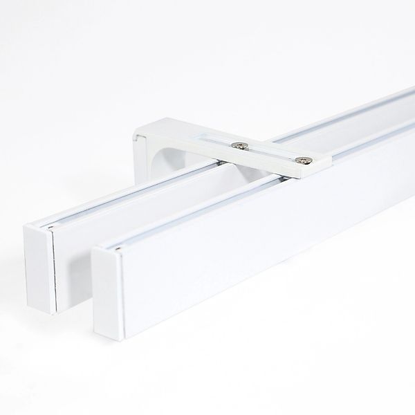 Deco-Raum Gardinenschiene nach Maß 2-Lauf Loft Weiß 200cm günstig online kaufen