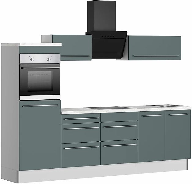 KOCHSTATION Küche "KS-Bern2", Breite 270 cm, wahlweise mit E-Geräten, Seite günstig online kaufen