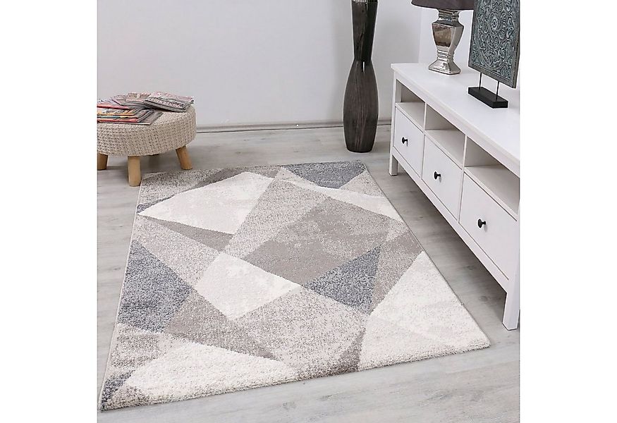 Vimoda Designteppich Marmor Optik, Teppich Wohnzimmer Geometrische Muster, günstig online kaufen