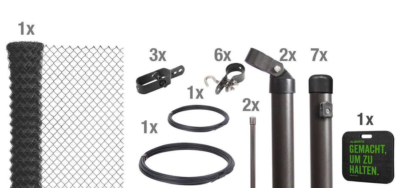 Alberts Maschendrahtzaun Höhe: 80 - 200 cm, Gesamtlänge: 15 - 100 m, zum Ei günstig online kaufen