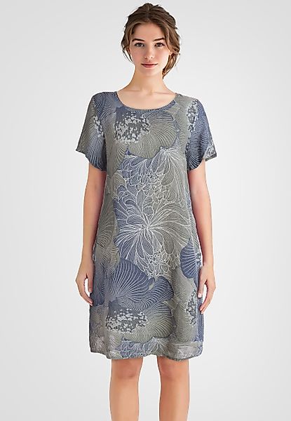 PEKIVESSA Sommerkleid Leinenkleid knielang mit kurzen günstig online kaufen